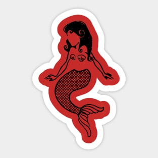 mermaid skecth Sticker